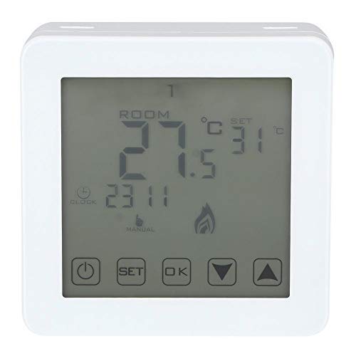 Digital Thermostat - Wall-mounted Programmable LCD Screen Digital Electric Heating Thermostat Room Temperature Controller