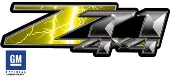 Chevy Z71 4x4 Lightning Yellow Truck & SUV Decals