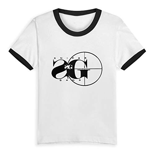 Sniper Gang Rap Music Unisex Children's Short Sleeve T-Shirt, Kids Or Little Boys and Girls