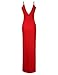 Leadingstar Women Sexy Deep V-neck Backless Spaghetti Strap Maxi Tank Long Dress (59.28 Long=Asian S, Red)