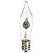 Holiday Joy - Flicker Flame Crystal Clear Flame Tip Candelabra Replacement Bulbs - Great for Electric Window Candle Lamps - CA5 - E12-1 Watt - 120 Volts (6 Pack)