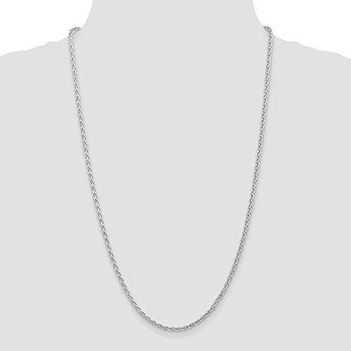 14k White Gold 3mm Parisian Wheat Chain