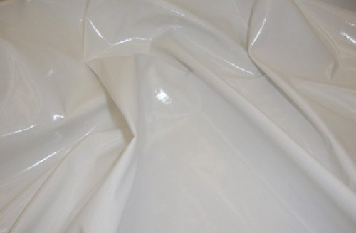 White Fetish Wet Vinyl Clothing Fabric Per Yard
