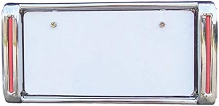 Amazon ナンバー枠tn 103 モール色 レッド 軽自動車 中型車 小型車用 純国産のクロームメッキのナンバープレートフレーム ナンバープレートホルダー 車 バイク