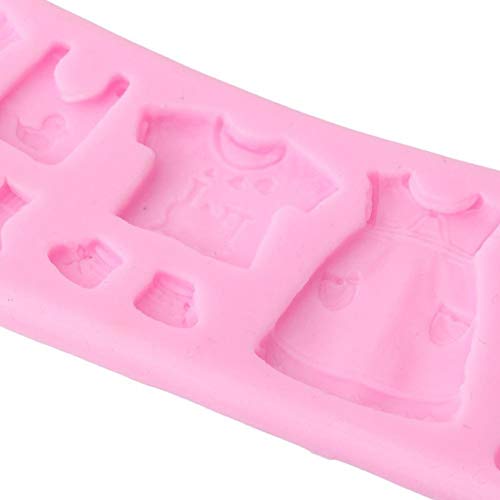 Binglinghua Lovely Baby Clothes Silicone Fondant Mold 3D Cupcake Chocolate Candy Pastry Mold Wedding Cake Decorating Tools