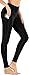 Ewedoos Yoga Pants with Pockets for Women, High Waist Leggings with Pockets Tummy Control Workout Running Pants (Ew380 Black, Large)thumb 4