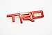 TRD Badge Racing Sticker Red Abs Plastic 3D Decal Emblem 12.5X3.5cm