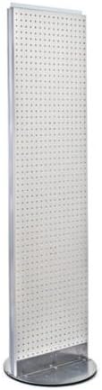Styrene 2 Sided Revolving Pegboard Counter Display in White 16W x 60H Inches