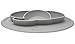 Kids Silicone Placemat Divided Plate for Toddler High Chair with Travel Bag Elephant Salbree (Medium Gray)