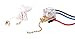 Gardner Bender GSW-39 Electrical Three-Speed Pull Chain Switch, DP3T, OFF-ON(A)-ON(B)-ON(A+B), 6 A/125V AC, 6 inch Wire Terminal,Brass