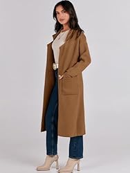 ANRABESS Womens Long Open Front Sweater Coats Lapel