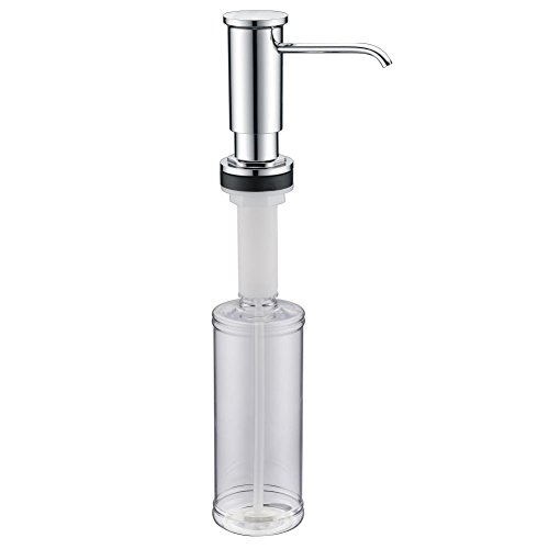 Chrome Sink Soap Dispenser with Lead Free ABS Plastic Pump, Delle Rosa PET Bottle and Brass Sprayer Soap Pump