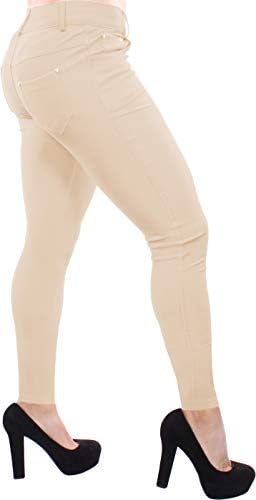 colored jean leggings