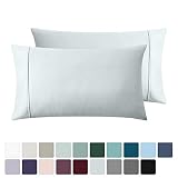 California Design Den 400 Thread Count 100% Cotton Pillow Cases, Light Grey King Pillowcase Set of 2, Long - Staple Combed Pure Natural Cotton Pillowcase, Soft & Silky Sateen Weave