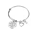 iJuqi Teacher Appreciation Gift Idea - 3PCS Stainless Steel Expendable Inspirational Bangle Bracelet Set, Best Teacher Jewelry, Thank You Gifts for Women, Christmas Birthday
