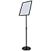 T-SIGN Adjustable Heavy Duty Pedestal Sign Holder Floor Stand, Sign Stand Poster Stand, Standing Floor, 11 x 17 inch, Vertical & Horizontal View, Outdoor Indoor Standing Sign Holders Aluminum Black