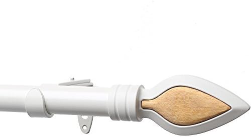 Barra de cortina extensible Kirsch - pasión Fire blanco - 210 cm -380