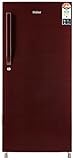 Haier 195 L 4 Star Direct-Cool Single-Door Refrigerator (HRD-1954BR, BrushLine/Burgundy Red)