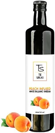 Gourmet Peach Infused White Balsamic Vinegar Naturally Flavored in Italy 8.5 Fl Oz