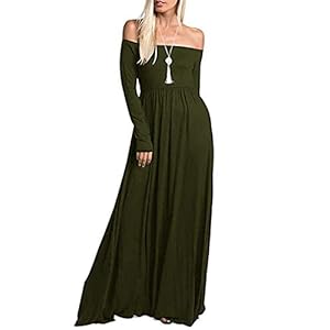 ACHIOOWA Zomerjurk voor dames, sexy, V-hals, maxi-jurk, gestippeld, strandjurk voor zomer met hoge split