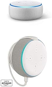 Echo Dot (3rd Gen) bundle with"Made for Amazon" Mount for Echo Dot - Sandstone