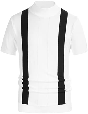 PJ PAUL JONES Striped Mock Turtleneck 