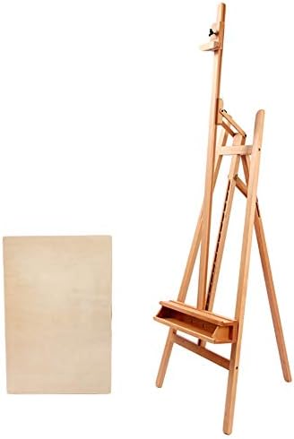 Wooden Easel-Art Painting Display Stand, Sketchpad Holder for Outdoor Sketching/Wedding/Studio (Color : Easel+4k drawing board)