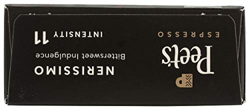 PEET’S COFFEE, DARK ROAST ESPRESSO CAPSULES, COMPATIBLE WITH NESPRESSO ORIGINAL MACHINE, 100% ARABICA COFFEE – NERISSIMO INTENSITY 11, 10 COUNT (1 BOX OF 10 ESPRESSO CAPSULES)