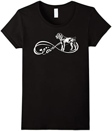 Womens Love Rotweiler Infinity TShirt Medium Black