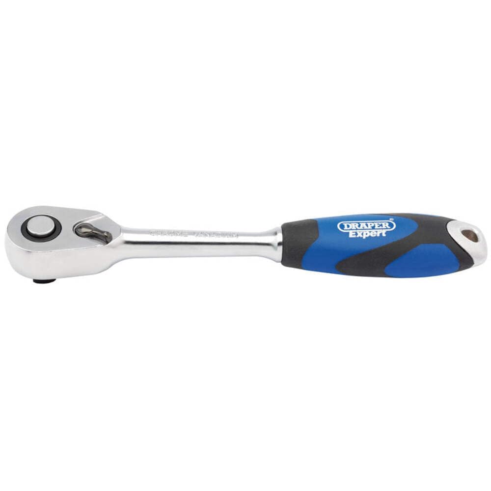 Draper 26503 72 Teeth Soft Grip Reversible Ratchets 3/8" Length,Blue
