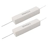 uxcell 2 Pcs 20W 5 Ohm 5% Wirewound Cement Resistor 20 Watt 5R