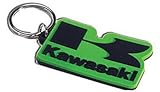 Kawasaki Logo Rubber Keychain Green