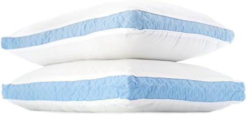 Gusseted Pillows For Sleeping In Luxurious Comfort (2 pack) - Extra Plush, High Loft Premium Quality Queen Size Pillows for Back and Side Sleepers - Medium Firmness - Crafted In USA