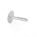 Yumei Jewelry 20 Pcs 15mm Bezel Round Shaped Silver Plated Copper Cuff Link Blanks Backs for Jewelry Findings