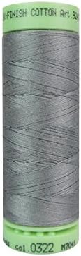 Mettler Silk-Finish Solid Cotton Thread, 220 yd/200m, Rain Cloud