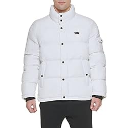 Levi's Men's Bubble Puffer, White Taslan, XX-Large