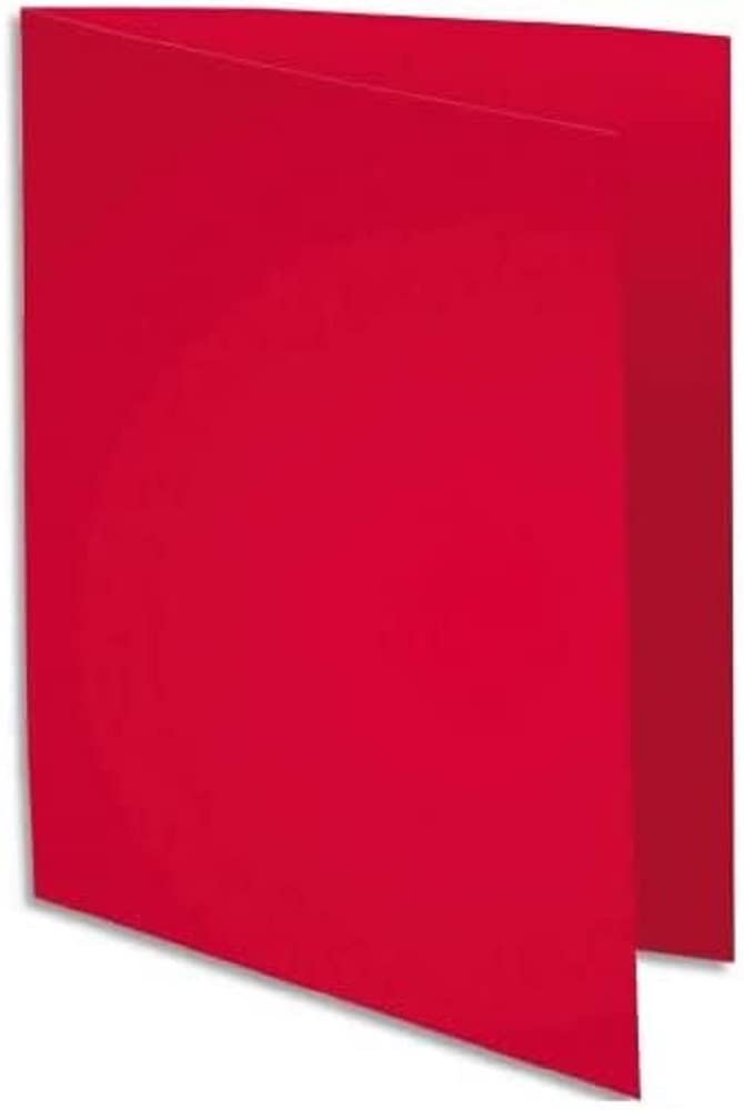 Exacompta - Ref 800016E - Rocks Square Cut Folder - 220 x 310mm in Size, Suitable for Holding A4 Documents, 80gsm Coloured Paper -Raspberry Colour (Pack of 100)