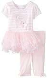 Bonnie Baby Baby Girls' Sequin Heart Applique Bodice with Tutu Skirt Capri