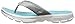 Skechers Women's Go Walk 3 Pizzaz Flip Flop, Gray/Aqua, 8 M US