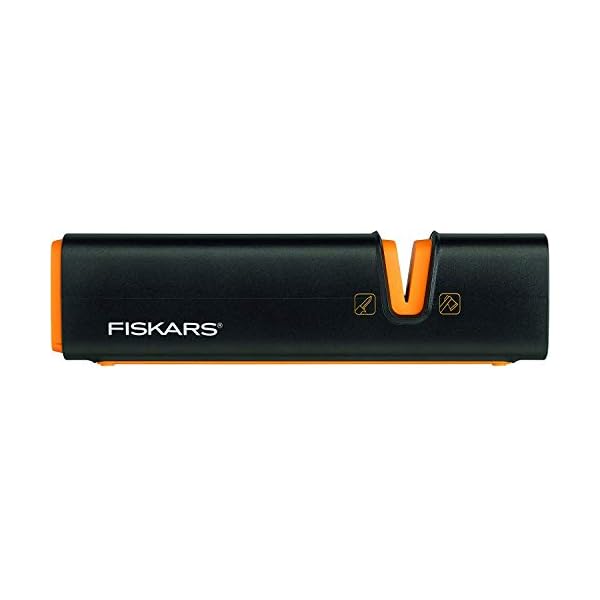 Fiskars Axt- und MesserschÃ¤rfer, Keramik- Schleifkopf/GehÃ¤use aus glasfaserverstÃ¤rktem Kunststoff, Schwarz/Orange, Xsharp, 1000601