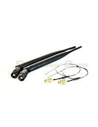 Super Power Supply® 2 x 6dBi RP SMA doble correa de 2,4 GHz de 5 GHz + 2 x 8 en 20 cm U. FL IPEX Cable Antena Mod Kit sin soldaje para routers inalámbricos Linksys Cisco E2000 E2500 ea2700 E3000 EA3500 E4200 ea4500 ea6200 wrt310 N wrt320 N wrt330 N wrt400