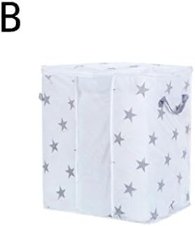 Yeefant Durable Moistureproof and Mouldproof Foldable Oxford Cloth Storage Bag Clothes Blanket Quilt Closet Sweater Organizer Box Pouches,Stars Pattern Small, 16.5x10.6x19.7 Inch