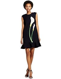 Victoria Beckham Women & apos; s Black  a Lily (volantes de satén dobladillo vestido