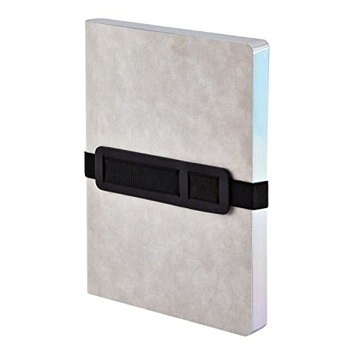 Nuuna Grey Voyager L Leather Notepad 165 x 220 mm DIN A5 + 256 Pages