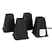 Richard's Homewares Bed Risers with USB Ports and Outlets - 7.25 Inch Furniture Riser Bed Lifts, Heavy Duty Set of 4 Bed, Desk and Furniture Risers, Black.