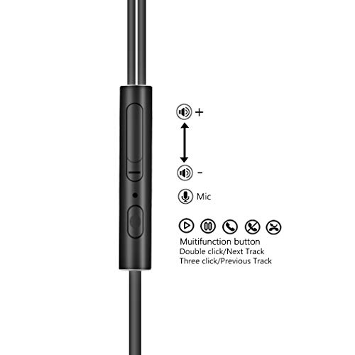 Headphones, in-Ear Earbuds Noise Isolation Headsets Heavy Bass Earphones with Microphone Compatible iPhone Samsung iPad and Most Android Phones, vd1