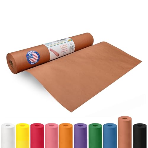 Brick-Colored Kraft Paper Roll 18" x 2160" (180 feet) - USA-Made Craft Paper fo…
