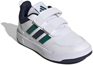 Unisex - Bambini e Ragazzi Tensaur Sport 3.0 Hook And Loop Kids Shoes, Ftwr White/Collegiate Green/Collegiate Navy, 33 EU