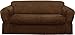 Maytex Piped Suede 2-Piece Sofa Furniture Cover/Slipcover, Brown