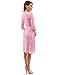 PattyBoutik Women Faux Wrap A Line Dress (Pink and White Small)